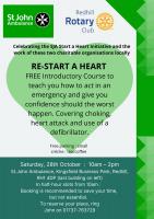 Details of the Re-Start a Heart course.